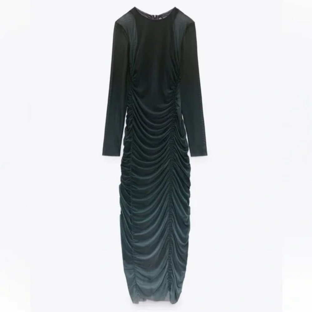 ZARA PRINTED TULLE DRESS - Picture 4 of 6